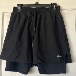 Brand new Surenow without tags mens black performance shorts